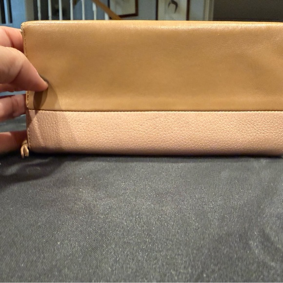 Chloe Indy Continental Flap Wallet Blush Pink Grained Leather Logo Closure - Picture 5 of 16